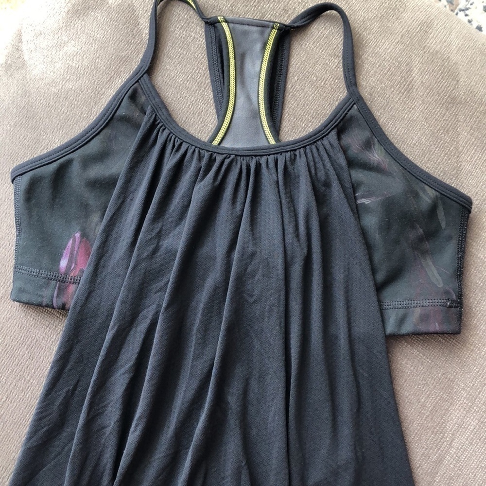 Lululemon No Limits Tank Black Midnight Iris.